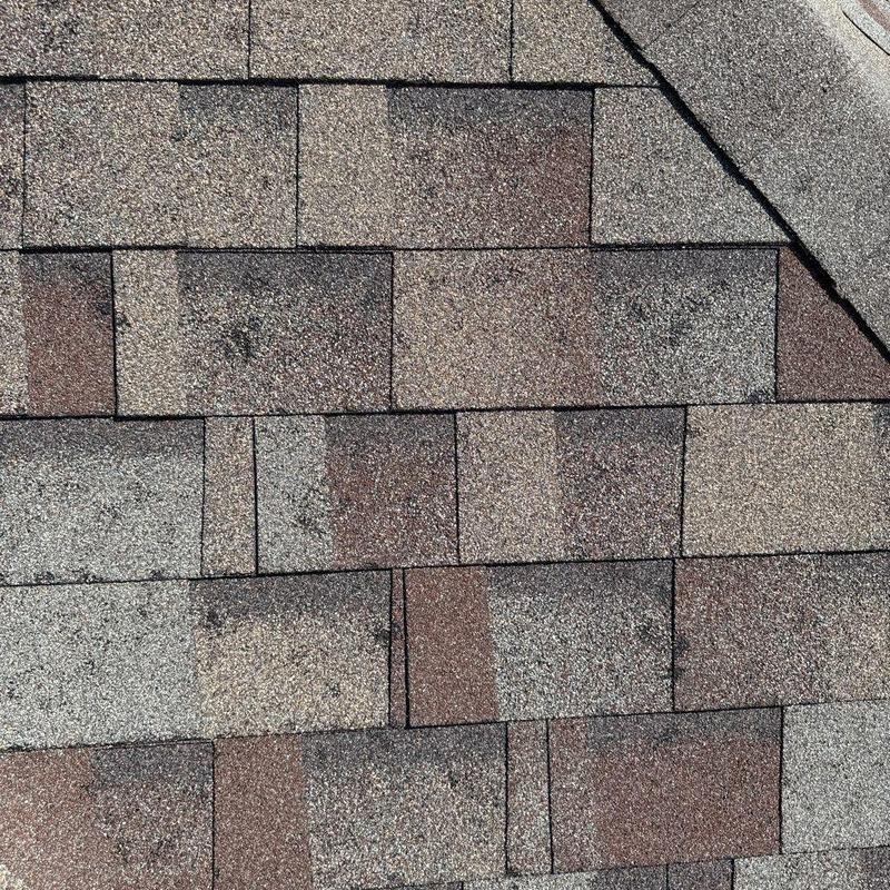 hail damage on a roof