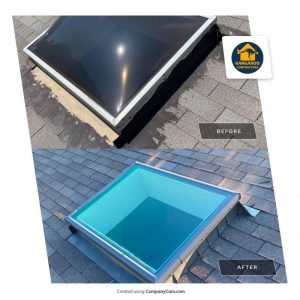 before and after of skylight repair