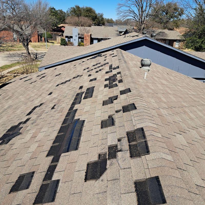 wind damaged roofing